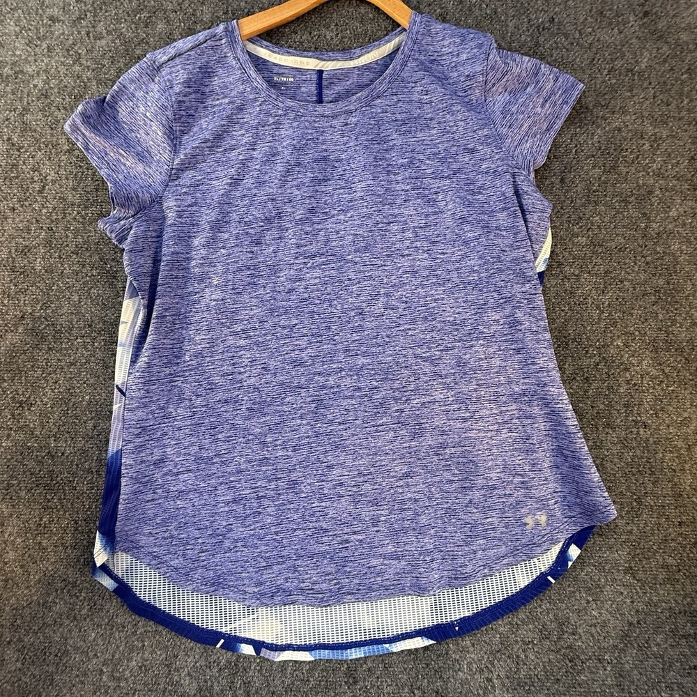 Under Armour‎  Women's XL Blue Short Sleeve Athletic Running Shirt Top